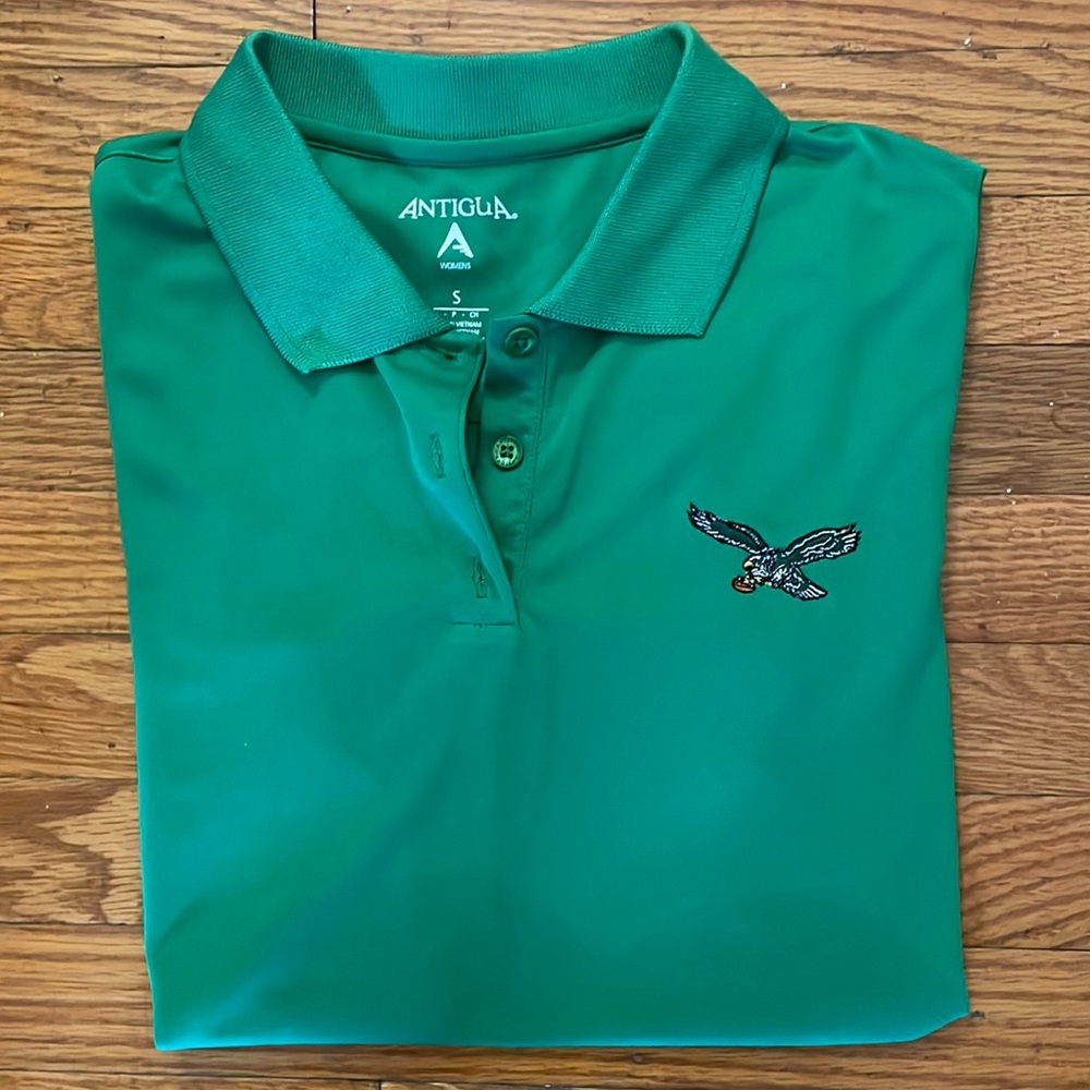 Womens Philadelphia Eagles Antigua Polo Kelly Green